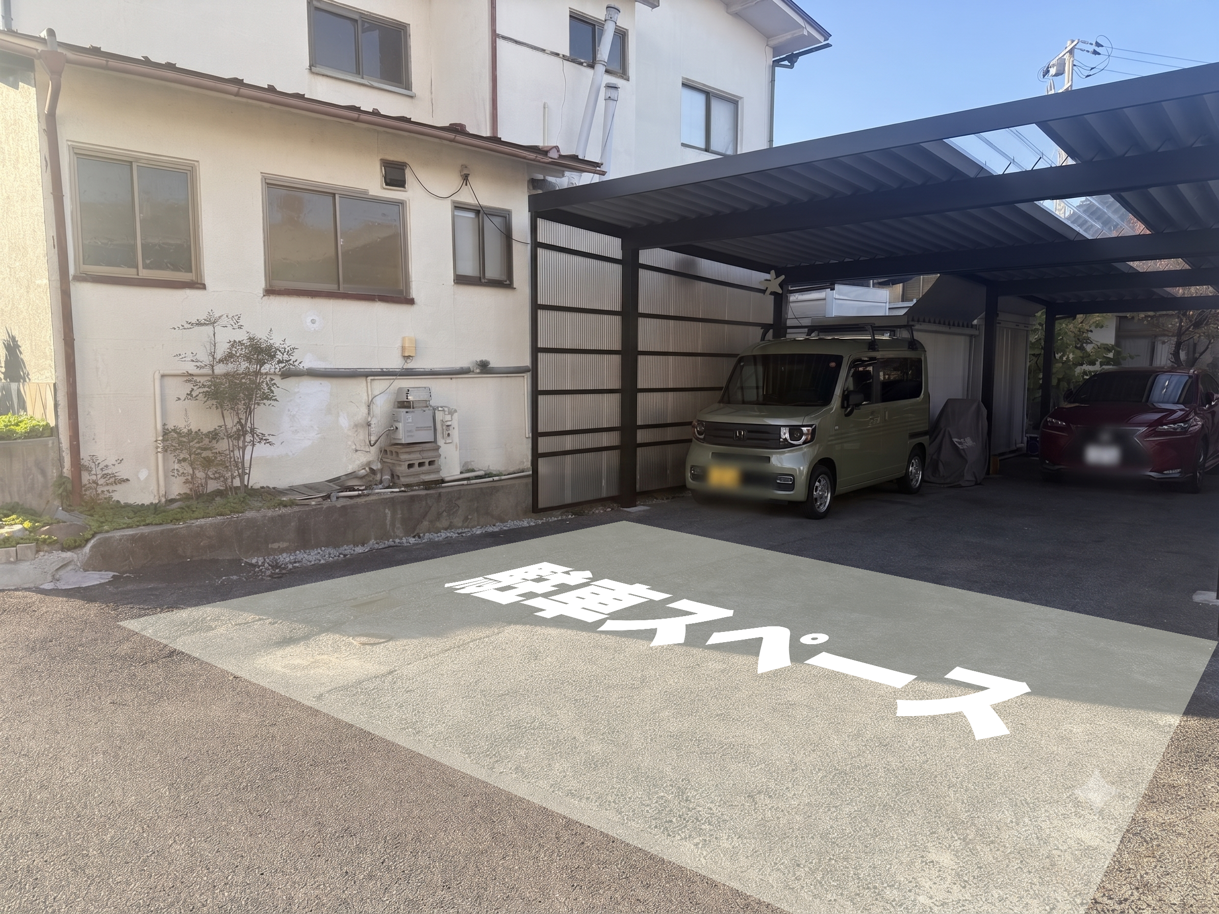 店舗側駐車場外観