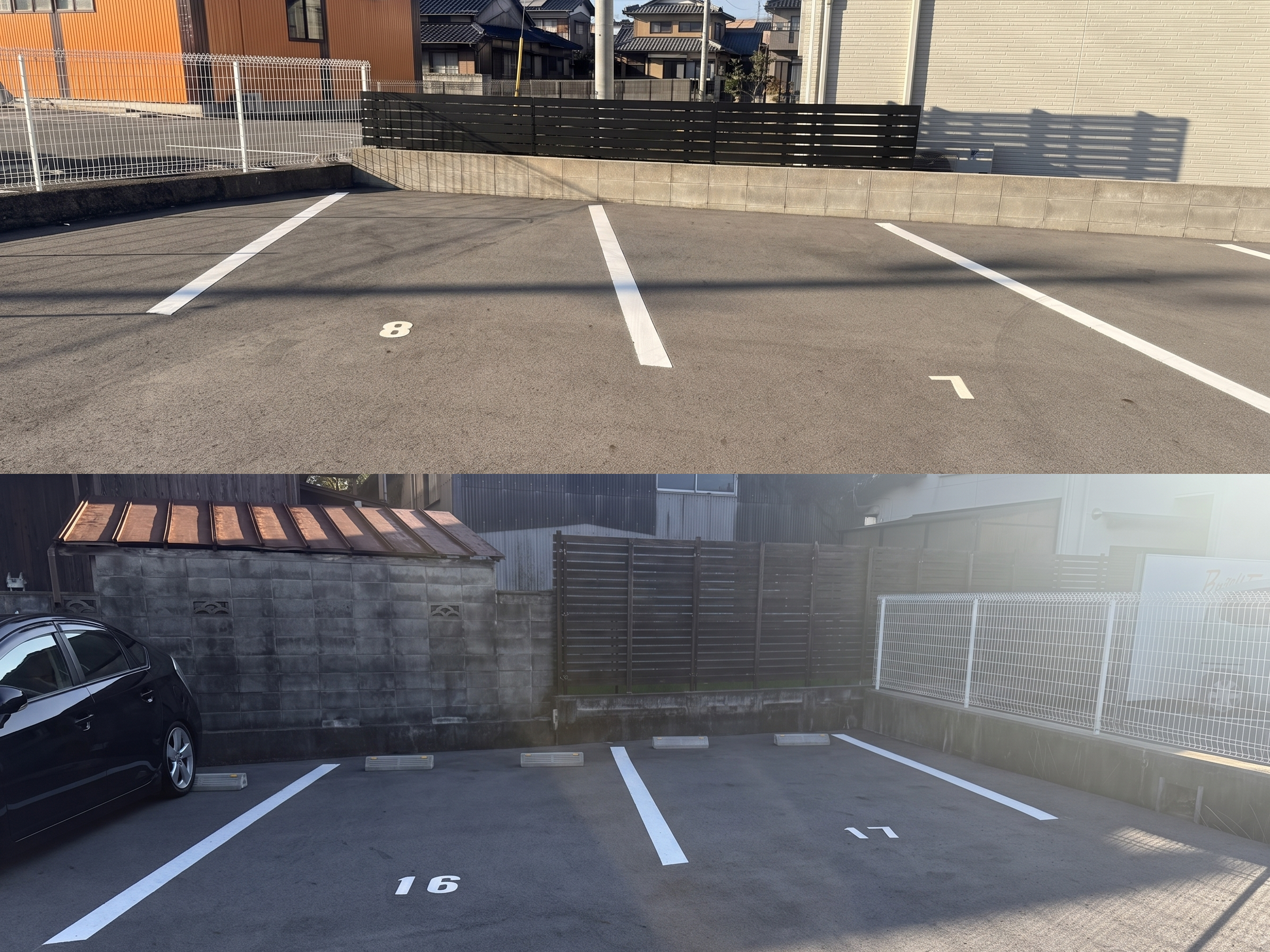 店舗側駐車場外観